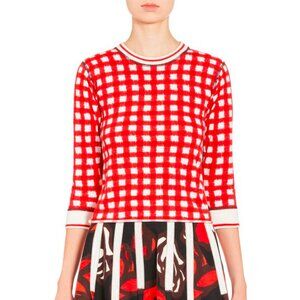 Marni SS/18 Orange-Red Ingrid-Print Jersey T-Shirt